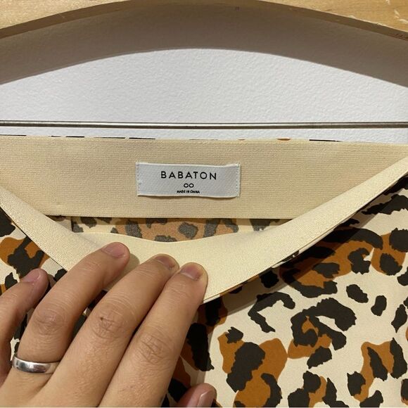 NWT Aritzia Babaton Slip Leopard Print Midi Skirt - Picture 3 of 4
